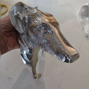 Chrome Greyhound, Whippet, Italian Greyhound Wall Hook NWT